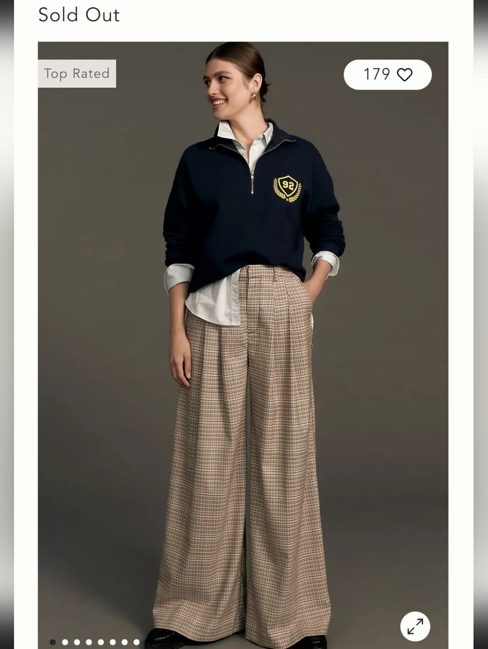 Anthropologie The Avery Pleated Wide Leg Pant 0
